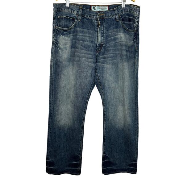 Artful Dodger Baggy Mens Bird Of Prey Embroidered Jeans Straight Wide Y2K 40x34 - Picture 2 of 12